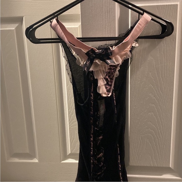 Bebe pussycat dolls lace up tank & thong collectible item Y2K - Picture 9 of 11